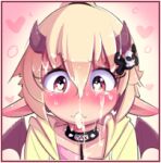  after_sex collar cum cum_on_face femboy heart-shaped_pupils hoodie_(artist) horny horny_face max_(hoodie) wanting_cum 