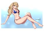 1girl 1girl 1girl alluring alternate_costume ann_takamaki atlus bikini blonde_hair blue_eyes breasts female_only persona persona_5 sonicheroxd