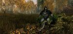  forest hiding_penis huge_muscles huge_testicles hyper hyper_penis khajiit male muscular nude skyrim sneaking the_elder_scrolls 