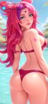  ass ass_focus bikini bikini_bottom pool_party_series xayah xayah_(league_of_legends) 