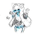 animated_skeleton blue_blush blue_tongue blush bodily_fluids bottom_sans bottomless cat_ears_hoodie cat_gloves cat_hoodie fluids hoodie hoodie_only immolationyyx monster pixiv_id_9733540 sans sans_(undertale) skeleton uke_sans undead undertale undertale_(series)