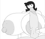 1boy 1girl animation areolae big_penis black_hair breasts female grey_body handjob huge_breasts huge_penis hyper_breasts jaiden_animations jaidens_mom large_areolae large_nipples loop male monochrome nipples real_person short_playtime simple_background simple_eyes smile tagme tasteofchoklit topless webm white_background white_body