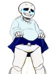  1boy 2015 2d 2d_(artwork) animated_skeleton blue_blush blush bow_panties chubby digital_media_(artwork) looking_at_viewer male male_only monster omorashi panties partially_colored pee peeing peeing_self sans sans_(undertale) skeleton skirt skirt_lift skirt_up slightly_chubby suckmytrombone sweater thick_thighs tumblr undead undertale undertale_(series) urinating urination video_game_character video_games white_background white_panties 