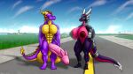 1boy 1girl 1girl activision ahkvenir airport anthro balls big_balls big_breasts big_muscles big_penis breasts collar cynder dragon duo genitals high_res horn huge_balls huge_breasts huge_cock huge_muscles hyper hyper_balls hyper_genitalia hyper_penis male muscular muscular_female muscular_male nipples nude outside penis pussy scalie spyro spyro_the_dragon standing tail vein veiny_penis