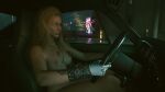 alt_cunningham car cyberpunk_2077 driving driving_car nude vehicle vehicle_interior