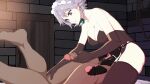  anal_penetration buckethead dildo_in_ass domination dominatrix erection gif grey_hair hetero holding_penis latex latex_gloves latex_legwear latex_stockings latex_suit latex_thighhighs loop maid maid_headdress penis sakuya_izayoi strap-on touhou touhou_project unimpressed 