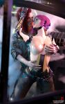  10:16 2_girls 3d 3d_(artwork) 4k about_to_kiss augmentation augmented_body black_nails breasts cybernetic_arm cybernetic_limb cyberpunk cyberpunk_2077 cyberpunk_2077:_phantom_liberty dirt dirty dirty_arms dirty_hands erect_nipples female_only hand_on_breasts jacket looking_at_another medium_hair nipples painted_nails partially_clothed patreon patreon_username pink_hair red_hair redhead roosterart song_so_mi songbird standing subscribestar subscribestar_username video_game video_game_character video_game_franchise 