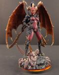  armor armored_boots armored_gloves bald_girl bald_woman big_breasts daemon daemon_girl demon_girl demon_wings figurine horns khorne_(cult) ponytail red_skin sculpture studiosilvernale warhammer warhammer_(franchise) warhammer_40k warhammer_fantasy warhammer_online:_age_of_reckoning wings 