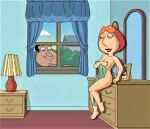 ass blackzacek family_guy glenn_quagmire lois_griffin nude peeping thighs towel