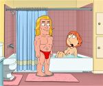  bath blackzacek breasts erect_nipples family_guy horatio_(family_guy) lois_griffin 