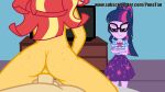 equestria_girls my_little_pony ponetan sci-twi sunset_shimmer twilight_sparkle