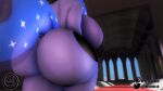 animated anthro big_ass big_breasts my_little_pony no_sound princess_luna princess_luna_(mlp) sfmoclock video walking webm