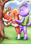  animal_crossing bbmbbf caroline_(animal_crossing) fur34* furry nintendo outdoor_sex palcomix static_(animal_crossing) vaginal 