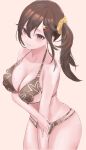 1girl 3d alluring big_breasts bikini brown_eyes brown_hair cleavage dead_or_alive kirisameryoma misaki_(doa) scrunchie side_ponytail tecmo voluptuous