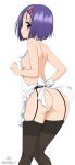 1girl apron artist_request breasts cleft_of_venus dat_ass haruna_sairenji naked_apron nude pussy to_love-ru uncensored