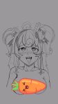 breasts bunny bunny_gif bunny_girl bunnyayumi carrot covered_breasts cum cum_on_face cum_on_tongue embarrassed excited looking_at_viewer streamer tongue_out twitter