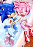 amy_rose bbmbbf bra full_body handjob hetero mobius_unleashed nipples_visible_through_clothing palcomix panties sonic sonic_the_hedgehog sonic_the_hedgehog_(series)