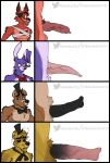  2021 bear bonnie_(fnaf) bunny five_nights_at_freddy&#039;s fox foxy_(fnaf) freddy_(fnaf) furry golden_freddy_(fnaf) malaikat_(artist) robot twitter yaoi 