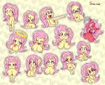 <3 1girl 1girl angel anthro big_breasts blue_eyes bodily_fluids breasts curled_hair demon equid equine fluttershy_(mlp) friendship_is_magic furry hair happy hasbro high_res horn horse mammal my_little_pony nipple_piercing nipples piercing pink_hair pony sad shy snus-kun stickers tears thinking yellow_body