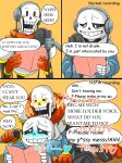 1boy 1cuntboy 2016 2d 3koma animated_skeleton big_dom big_dom_small_sub bigger_dom bigger_dom_smaller_sub bigger_penetrating bigger_penetrating_smaller blue_blush blue_jacket blush book bottom_sans brother/brother brother_penetrating_brother brothers clothed comic comic_panel comic_sans digital_media duo english_text fontcest from_behind_position fully_clothed gloves headphones heart-shaped_pupils heart_eyes holding_book holding_microphone holding_object hooded_jacket hoodie humanoid implied_cuntboy implied_penetration implied_pussy implied_sex implied_vaginal incest intraspecies jacket larger_penetrating larger_penetrating_smaller male microphone mmmemmo monster monster_boy mounting onomatopoeia orange_background orange_blush papyrus_(undertale) papysans penetration_from_behind reading red_gloves sans_(undertale) seme_papyrus sex sex_from_behind sibling_incest siblings simple_background skeleton small_sub small_sub_big_dom smaller_penetrated smaller_sub smaller_sub_bigger_dom solid_color_background teeth text top_papyrus undead undertale undertale_(series) video_game_character video_games yaoi