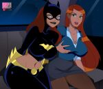  2girls age_difference barbara_gordon batgirl batman:_the_animated_series batman_(series) ben_10 ben_10:_alien_force cartoon_network crossover dc_comics dcau erect_nipples erect_nipples_under_clothes female_only ghostlessm gwen_tennyson midriff red_hair teen young_adult 