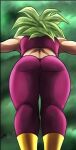 1girl 1girl 1girl ass dragon_ball dragon_ball_super female_only fusion green_hair kefla spiky_hair