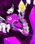 1boy 2d 2d_(artwork) artist_signature digital_media_(artwork) elatedsceptre femboy grabbing_own_leg hair hair_over_one_eye high_heel_boots humanoid humanoid_robot legs_spread male male_only mettaton mettaton_ex penis pink_glans pink_high_heel_boots pink_tongue robot robot_boy robot_humanoid robotic_penis spread_legs tongue tongue_out undertale undertale_(series) video_game_character video_games