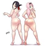  ass big_ass feet fujiwara_chika jmvmaa kaguya-sama_wa_kokurasetai_~tensai-tachi_no_renai_zunousen~ love_is_war nude round_ass shinomiya_kaguya thick_thighs tiptoes wide_hips 