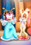  1boy 1girl bbmbbf charmy_bee cosplay cream_the_rabbit crossdressing crossover crossover_cosplay diamond_level mario_(series) mobius_unleashed nintendo palcomix pietro&#039;s_secret_club princess_rosalina princess_rosalina_(cosplay) sega sonic_the_hedgehog_(series) super_mario_galaxy tagme 