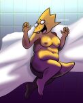  1girl 2020s 2023 alphys alphys_(undertale) alternate_version_available anthro anthro_only artist_name blush breasts buckteeth chubby chubby_anthro chubby_female completely_nude completely_nude_female dinosaur dinosaur_girl embarrassed_nude_female female_anthro female_only glasses lingerie lizard lizard_girl lizard_tail monster monster_girl naked_female navel nerd nerdy_female nipples non-mammal_breasts non-mammal_navel non-mammal_nipples nude nude_anthro nude_female overweight overweight_anthro pinup reptile reptile_girl reptile_humanoid reptile_tail scalie shy solo_anthro solo_female tail twitter undertale undertale_(series) video_games voidsdroids voidsfluffs yellow_body yellow_skin 