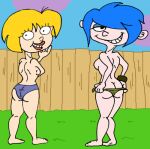 ass blonde_hair blue_hair duckymomoisme ed,_edd,_'n'_eddy marie_kanker nazz panties smile topless