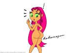  1girl 1girl 1girl 2017 alien alien_girl ass ass big_ass big_ass big_breasts curvy dat_ass dc_comics dc_comics dcau edit female_only green_eyes hair humanoid long_hair looking_back nipples nude nudity official_style pink_hair scobionicle99 sideboob starfire teen_titans teen_titans_go thekokomosan 