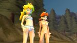  belly_button bikini legoguy9875 princess_daisy princess_peach sfm 