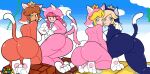 1girl 4girls alternate_breast_size animal_ears ass ass ass_focus back back_view backboob big_ass big_ass big_breasts big_breasts big_thighs blonde_hair blue_eyes blush bottom_heavy braided_hair breasts brick_block brown_hair bubble_ass bubble_butt butt_focus cat_costume cat_daisy cat_ears cat_paws cat_peach cat_print cat_rosalina cat_suit cat_tail cat_toadette clothed clothed_female colored crown dat_ass earrings eyebrows_visible_through_hair female_focus female_only fully_clothed hair_over_one_eye hearts high_res huge_ass huge_ass huge_thighs human human_only humanoid large_ass large_butt large_thighs light-skinned_female light_skin lips lipstick long_hair looking_at_viewer looking_back looking_back_at_viewer mario_(series) motion_lines multiple_girls nintendo one_eye_closed outside outside pale-skinned_female pale_skin pearl_earrings pink_hair platinum_blonde_hair presenting presenting_hindquarters princess princess_daisy princess_peach rosalina royal_slut royalty seductive sexually_suggestive sexy sexy_ass sexy_body sexy_breasts sexy_pose sideboob silenttandem smelly_ass star_earrings super_mario_3d_world super_mario_bros. sy tail teal_eyes teeth thick thick_ass thick_thighs thighs toadette video_games wide_hips