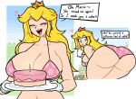  1girl 1girl 2d alternate_ass_size alternate_breast_size ass big_ass big_ass big_breasts big_breasts blonde_hair blue_eyes bottom_heavy breasts bubble_ass bubble_butt cake dat_ass english_text fat_ass female_only food huge_ass huge_breasts large_ass mario_(series) multiple_views nintendo panties princess_peach sexy sexy_ass sexy_body sexy_breasts sexy_panties sexy_pose silenttandem smelly_ass speech_bubble super_mario_bros._2 text 