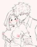 bakugou_katsuki blush couple groping imminent_sex kacchako my_hero_academia nipples romantic uraraka_ochako