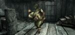  1girl 1girl argonian argonna chubby_female hyper_breasts magic shocked skyrim the_elder_scrolls thick_thighs 