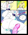  ass big_ass breasts collar erosmilestailsprower pussy pussy_juice pussylicking yuri 