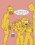 bart_simpson big_penis breasts family fellatio homer_simpson incest kneeling lisa_simpson maggie_simpson nude oral penis pussy testicle_grab testicles the_fear the_simpsons yellow_skin