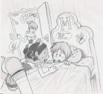 ass bloo blooregard cartoon_network foster's_home_for_imaginary_friends frankie_foster garabatoz goo_goo_gaga mac_(fhfif) maid monochrome panties stockings walk-in wilt