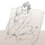 1_girl 1boy 1girl ass back bejin bulma bulma_brief dragon_ball dragon_ball_z hetero hug hugging lowres monochrome no_panties sex straddling transparent_background transparent_png upright_straddle vaginal vegeta