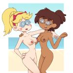 amphibia anne_boonchuy beach blonde_hair brown_hair hypnohub hypnosis mind_control nude spiral_eyes star_butterfly star_vs_the_forces_of_evil tagme