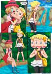 2_girls a_hot_break_on_the_forest_(comic) bbmbbf bonnie_(pokemon) comic eureka_(pokemon) nintendo palcomix pokepornlive serena serena_(pokemon)