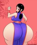 black_eyes black_hair butt_expansion chichi dat_ass dragon_ball_z gigantic_ass malitagonna