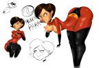 1girl disney elastigirl helen_parr milf the_incredibles thehumancopier white_background