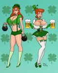  2_girls 2girls dexter&#039;s_laboratory dexter&#039;s_mom disney jessica_rabbit st._patrick&#039;s_day who_framed_roger_rabbit 