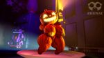 3d animated dancing five_nights_at_freddy's jack_o_pumpkin_(fnaf) pumpkin pumpkin_girl pumpkin_head solo source_filmmaker webm