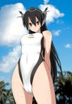  artist_request kantai_collection leotard outdoor puka_puka standing swimsuit 