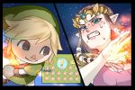 1_boy 1_girl 1boy 1girl angry battle black_eyes blonde_hair blue_eyes blush brown_hair clenched_teeth doubutsu_no_mori fight fighting hat headpiece link link_(cosplay) lips long_hair nintendo not_porn pointy_ears princess_zelda short_hair smile super_smash_bros. tears teeth the_legend_of_zelda the_legend_of_zelda:_twilight_princess tiara translated twilight_princess villager_(doubutsu_no_mori) wasabi_(legemd)