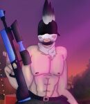  1boy 1male adult adult_only boy detailed high_res jackson0666 male male_only muscle muscle muscular muscular_male paintball ralexy rec_room rec_room_avatar recroom shirtless shirtless_(male) shirtless_male sniper sniper_rifle vr vr_avatar 